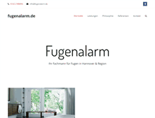 Tablet Screenshot of fugenalarm.de